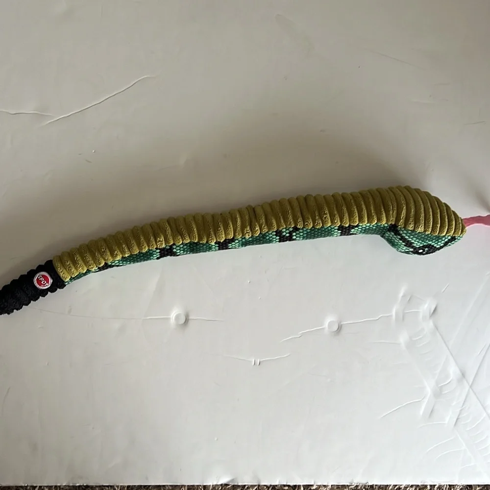Spot Green Plush Snake Crinkle Dog Toy